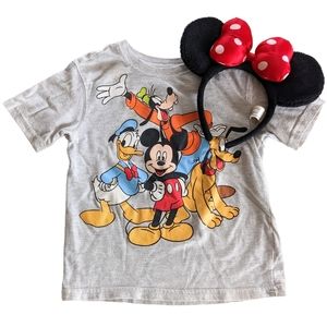 Disney Characters Tee Shirt and Ears Set